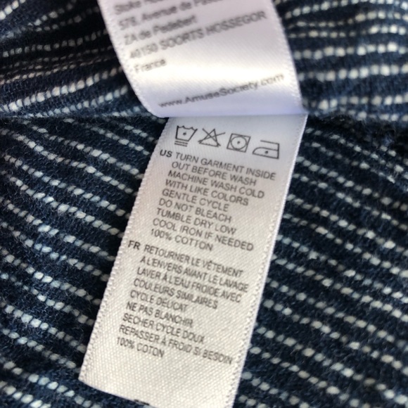 Amuse Society Brunch Date Stripe Mini Cotton Dress - Picture 11 of 11